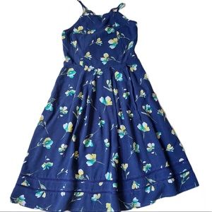 Dark Blue Floral Sundress
